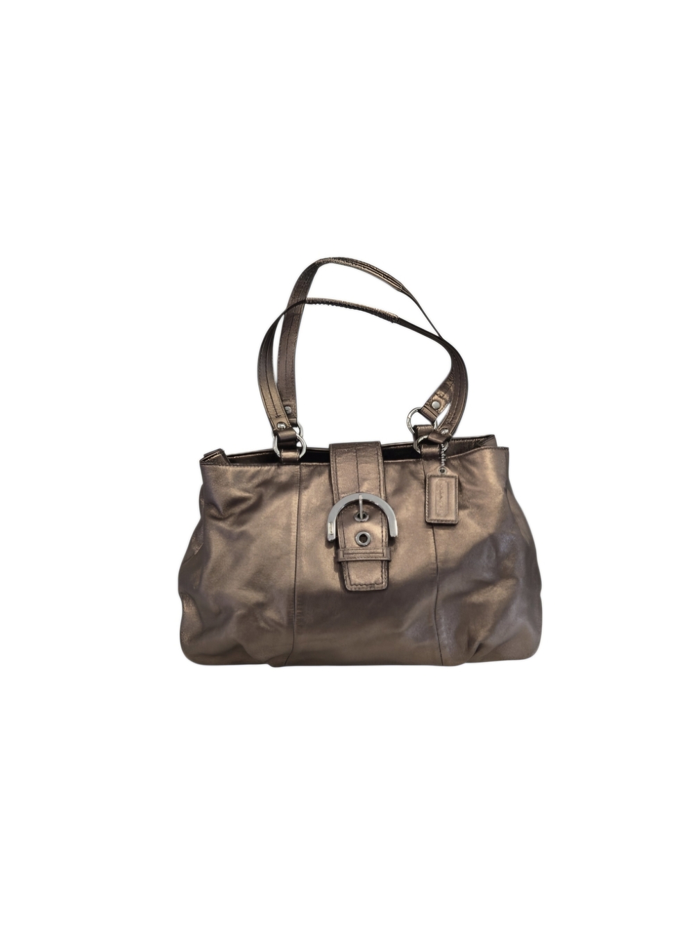 Coach Bronze Metallic Leather Shoulder Bag EUC